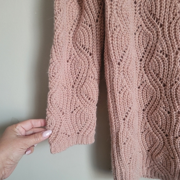 Belina Pullover Longsleeve Knit Sweater Size L in Pale Pink - Picture 6 of 11